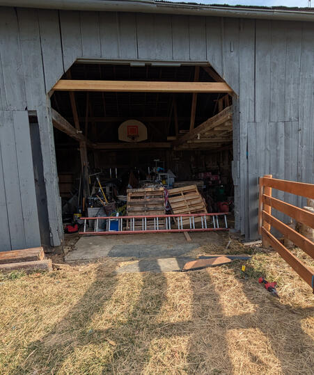 Barn Door Opening - Before